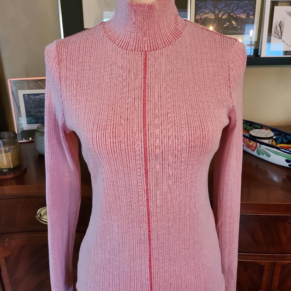 Rag & Bone Red Cotton Turtleneck Size Medium